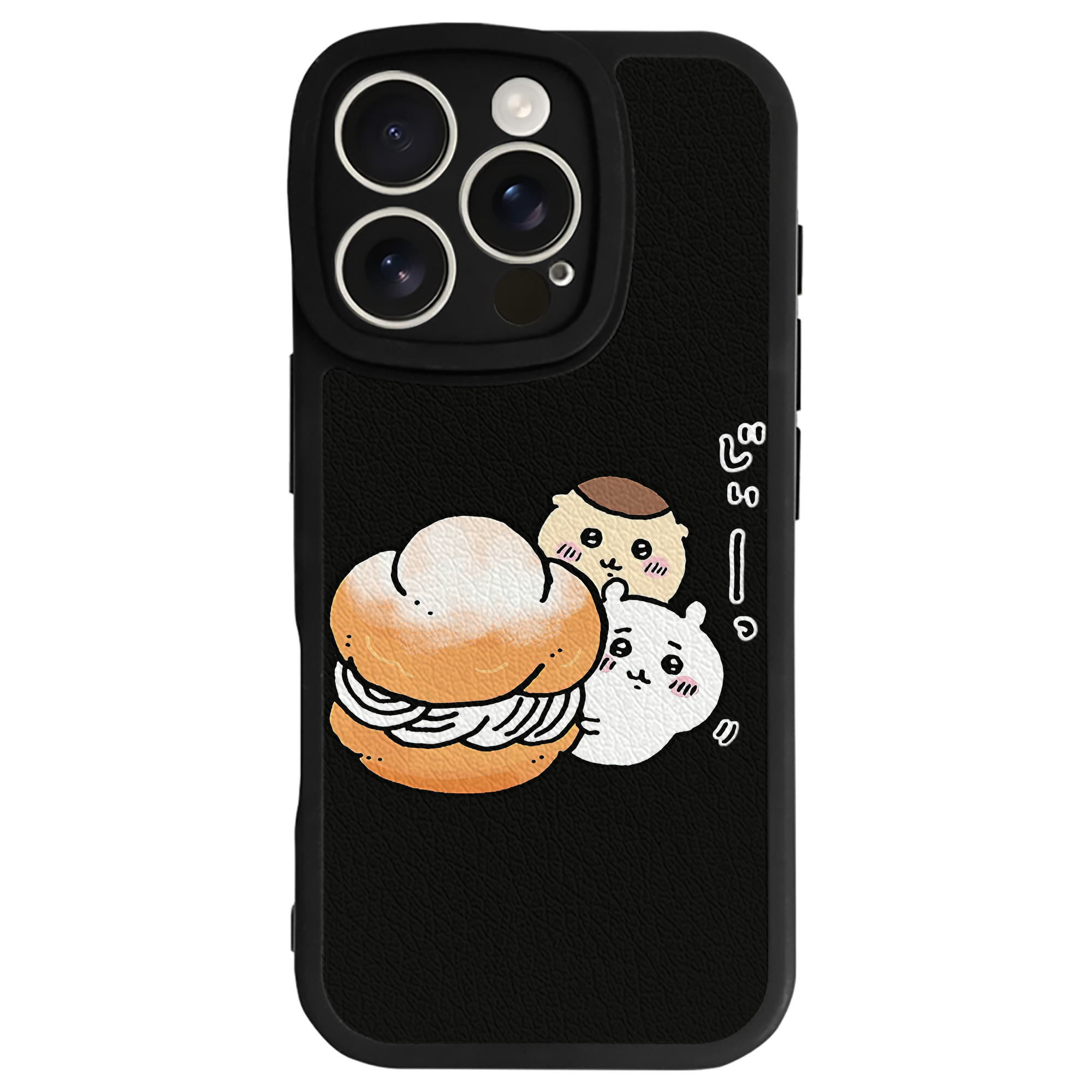 （画像用） ちいかわ くりまんじゅう Chii-kawa kuri manjū 【iPhone 16シリーズ対応】シリコンスマホケース（レザー調） 材質：シリコン